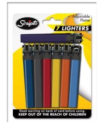 Scripto Views, Adjustable Flame, Pocket Lighter, Multi-Color (7 Count)